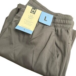 Member's Mark Mens Fleece Pant Grey Large C53427 Jogger Sweatpants NWT